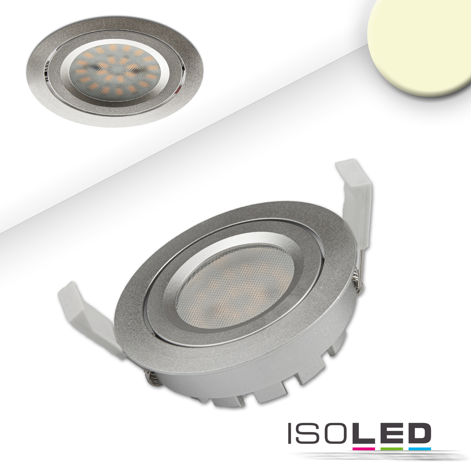 ISOLED® LED Möbel-Einbaustrahler COB 3W warmweiss